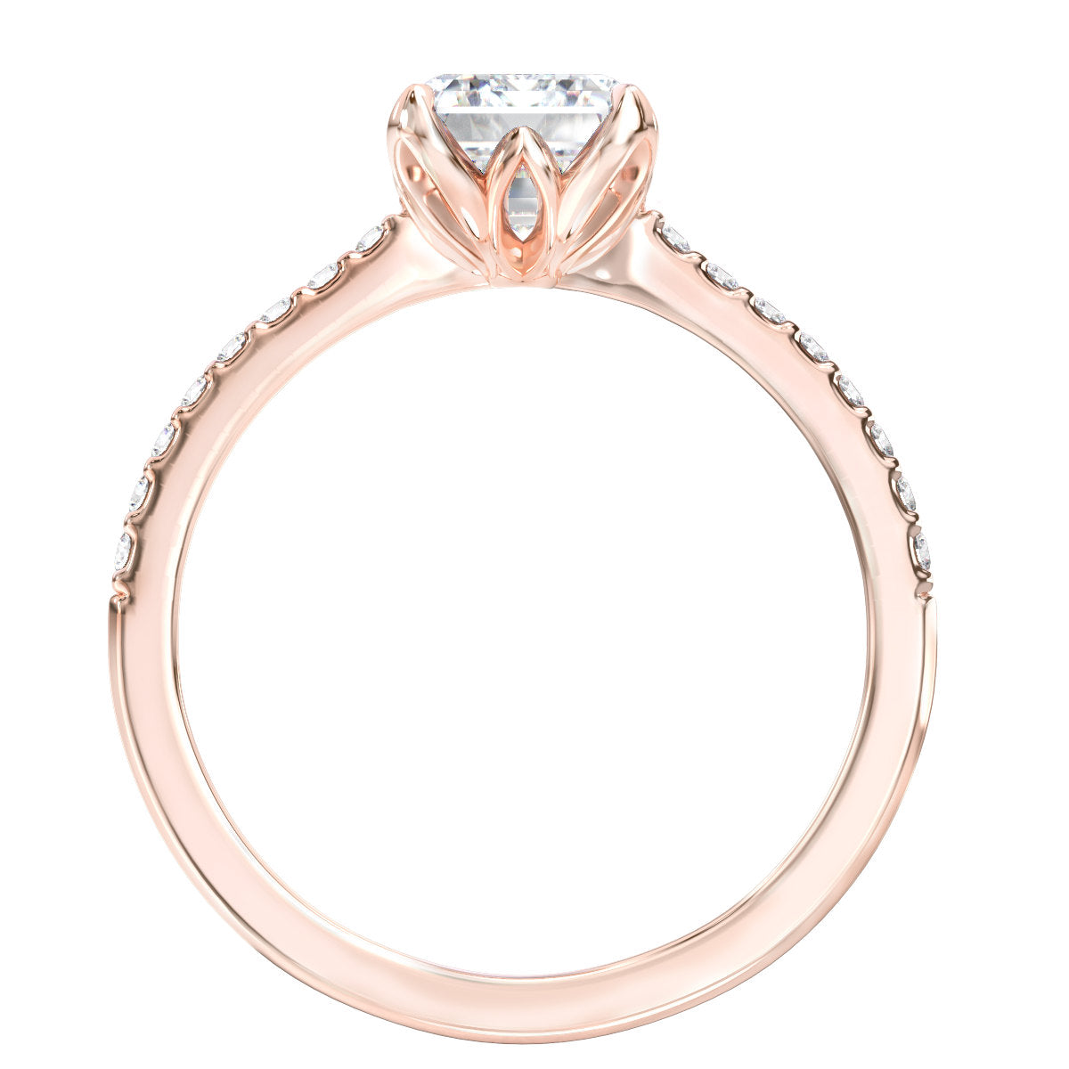 Idra engagement ring in rose gold