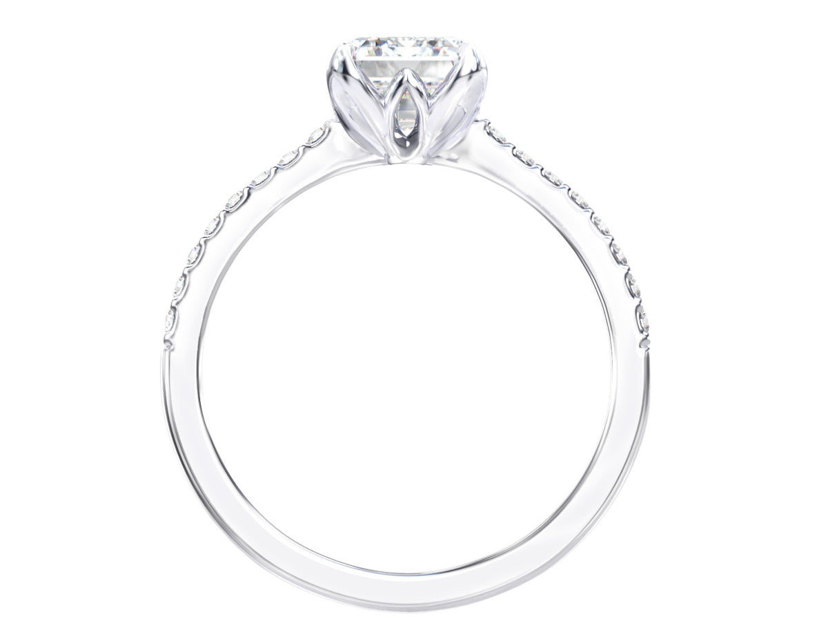 Idra engagement ring in white gold