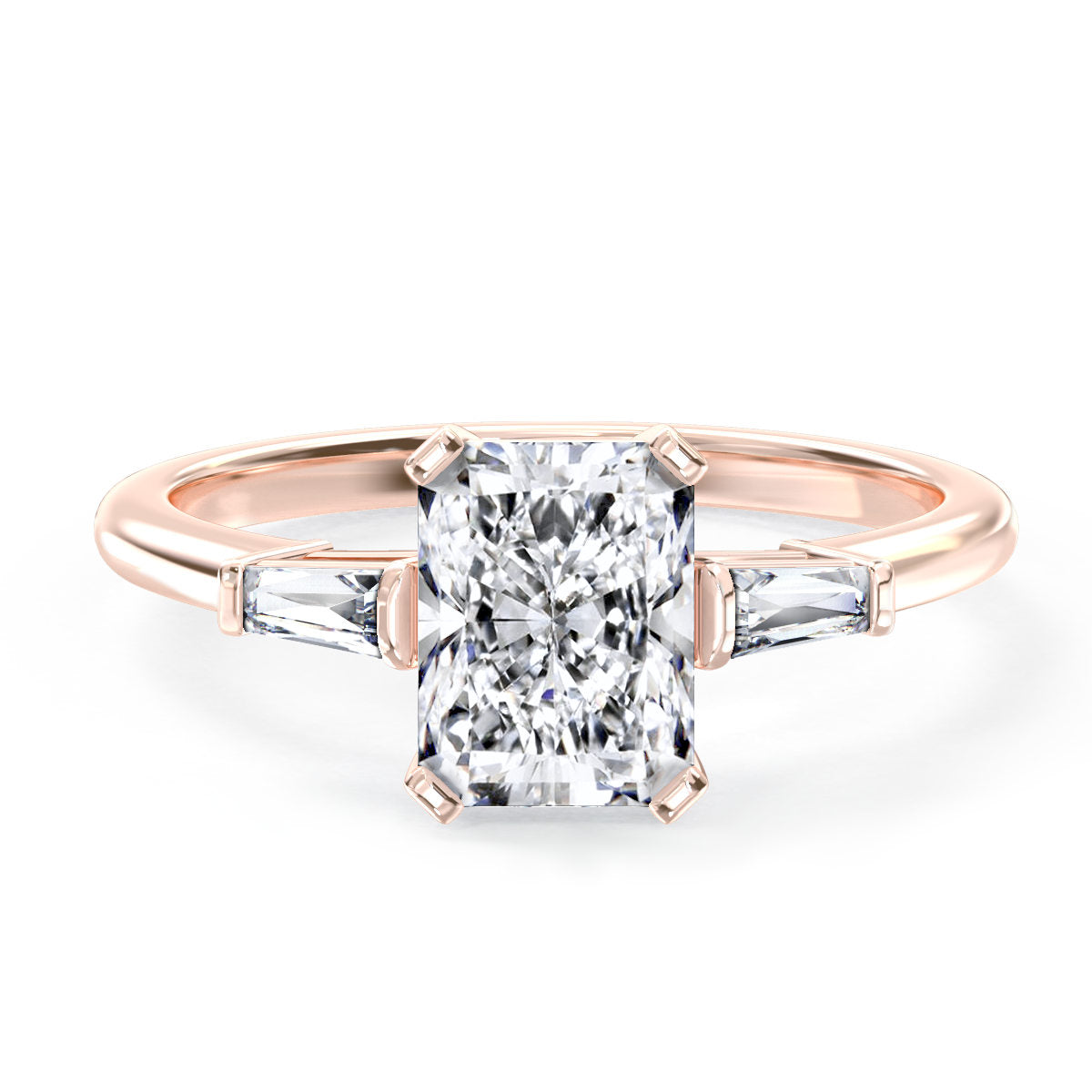 Janet engagement ring in rose gold