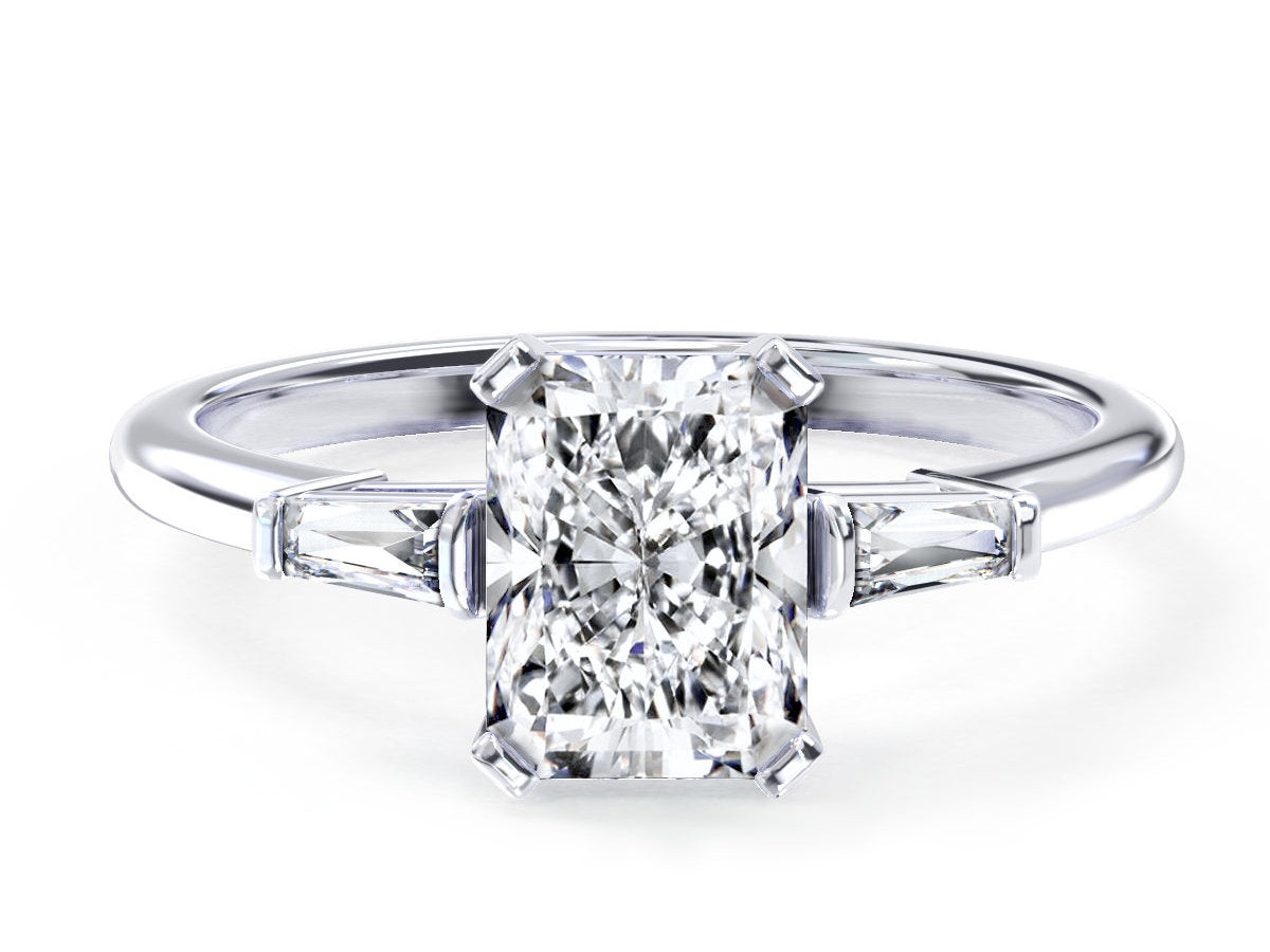 Janet engagement ring in white gold