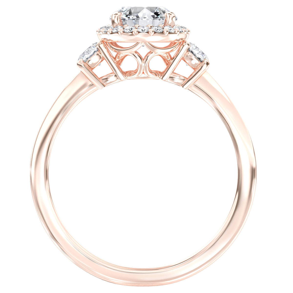 Elaine engagement ring in rose gold