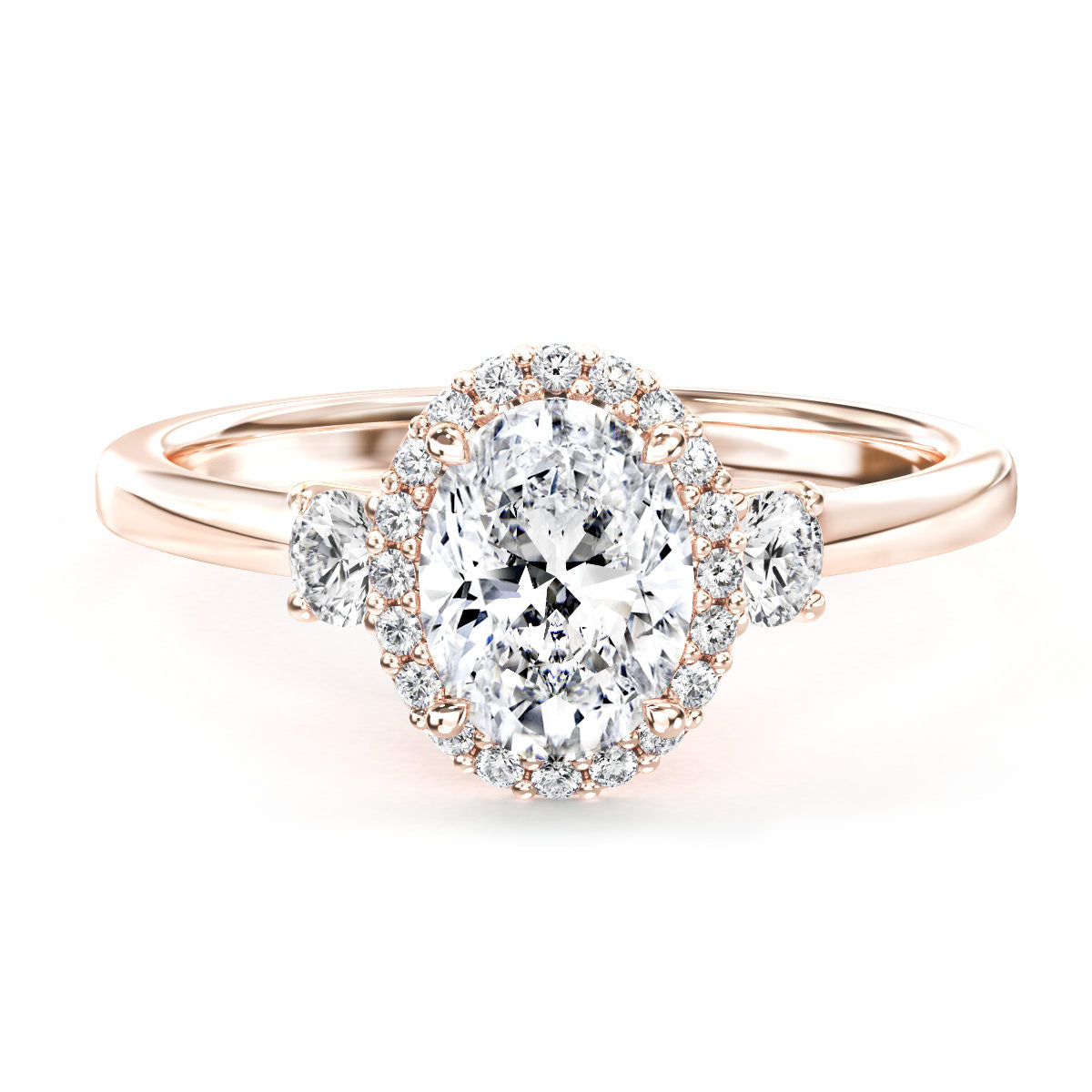 Elaine engagement ring in rose gold