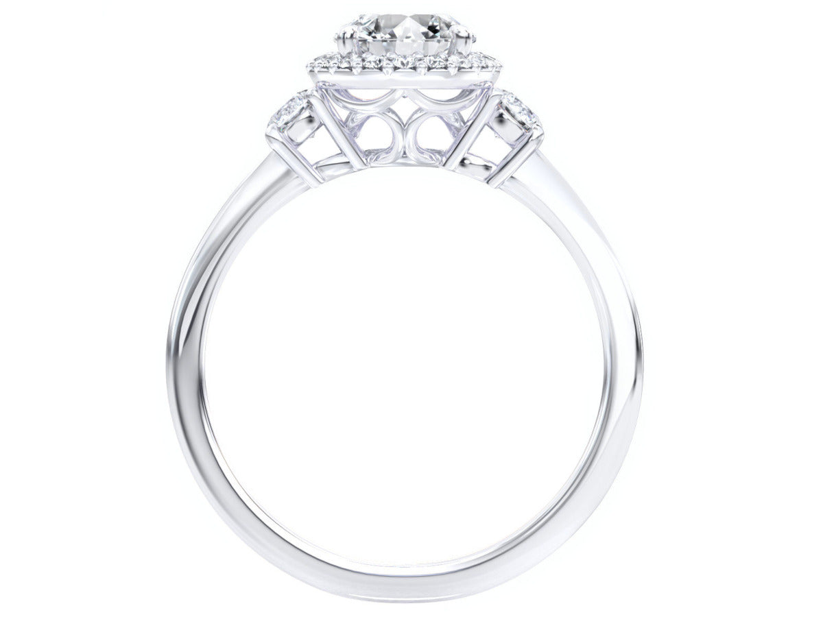 Elaine engagement ring in white gold