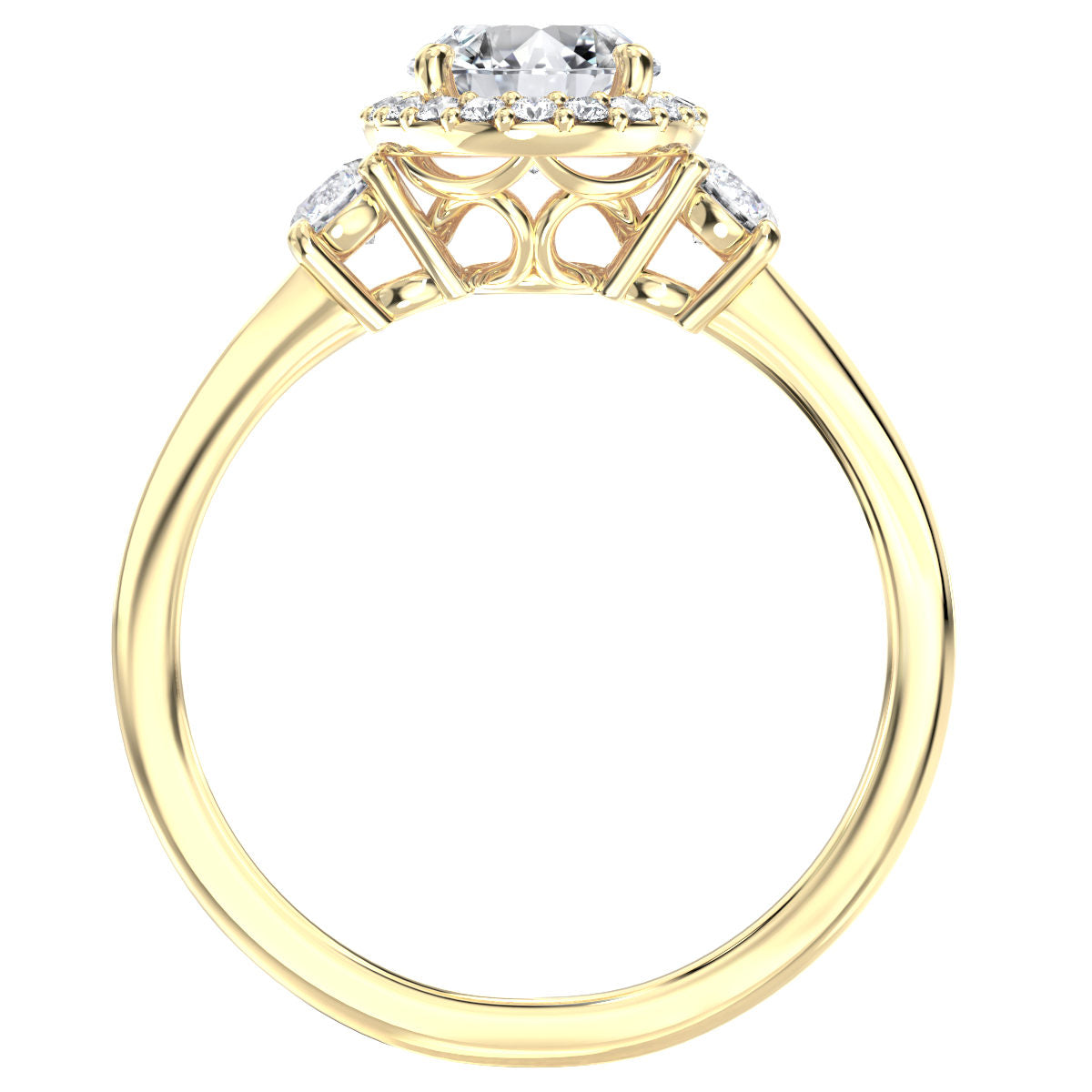 Elaine engagement ring in yellow gold