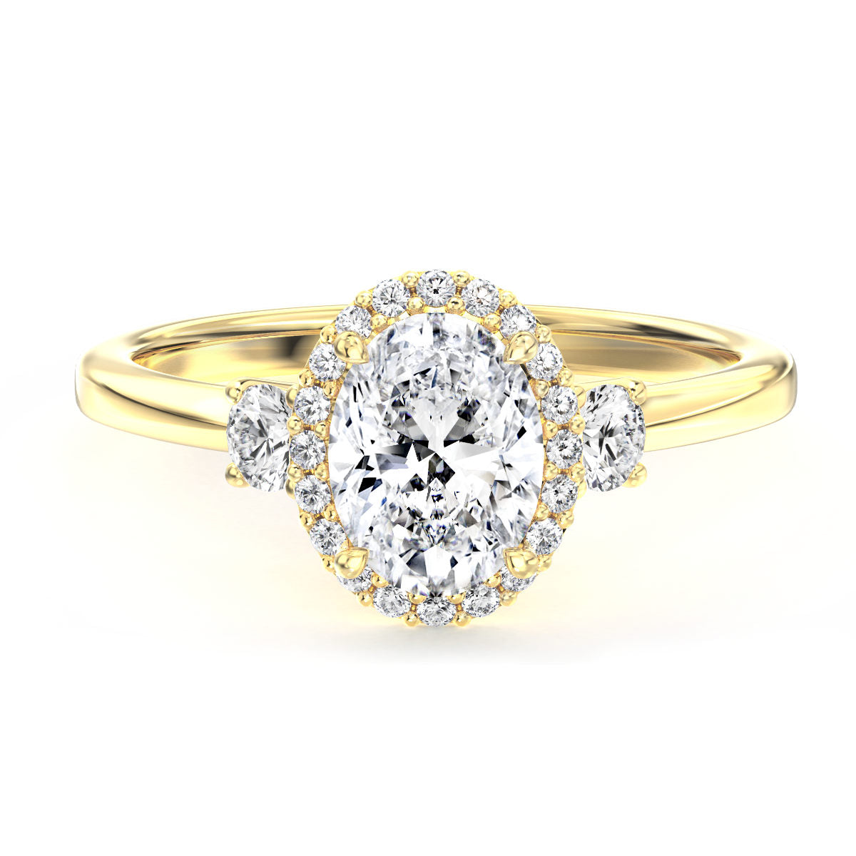 Elaine engagement ring in yellow gold