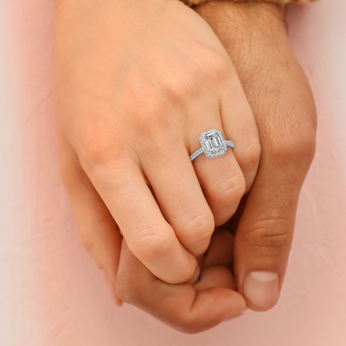 Jessica engagement ring in white gold