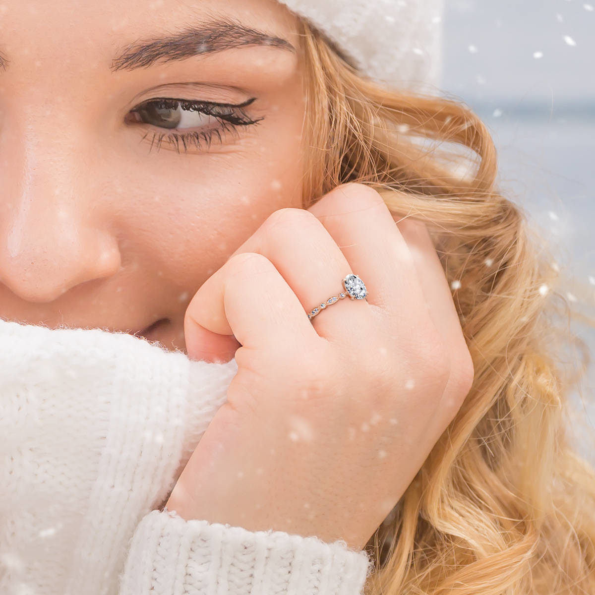 Jamie engagement ring in rose gold