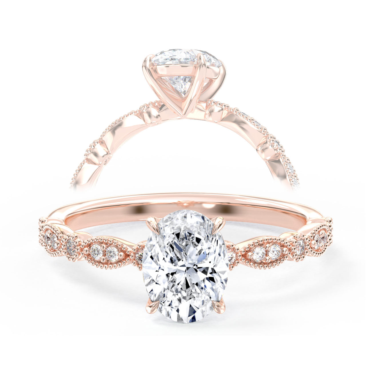 Jamie engagement ring in rose gold