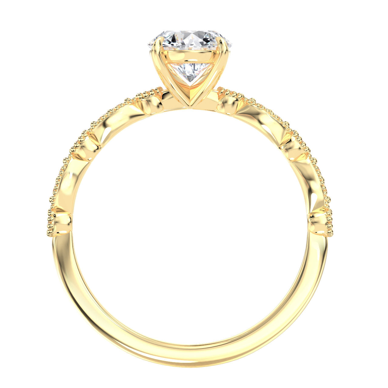 Jamie engagement ring in yellow gold