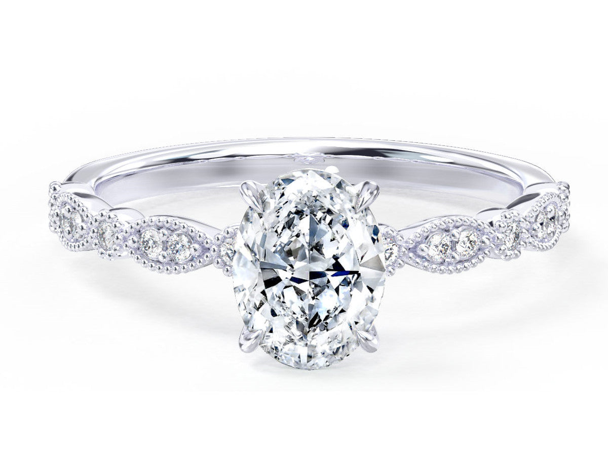 Jamie engagement ring in white gold