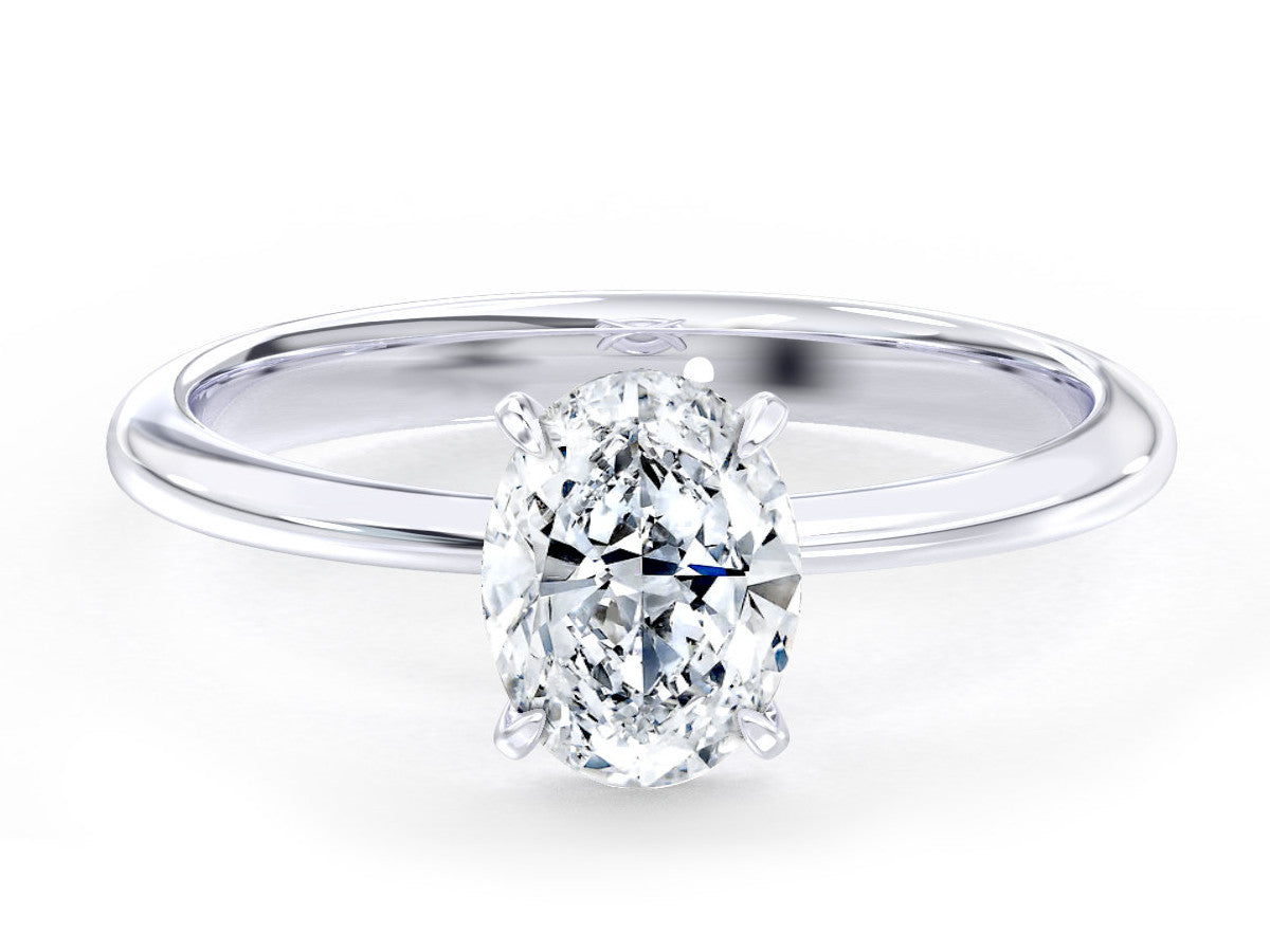 Charlotte engagement ring in white gold