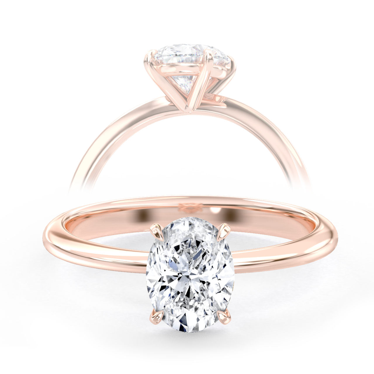 Charlotte engagement ring in rose gold