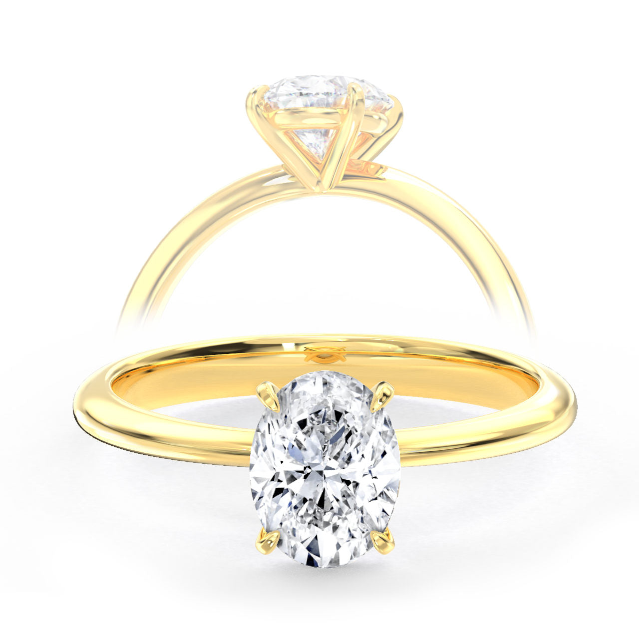 Charlotte engagement ring in yellow gold