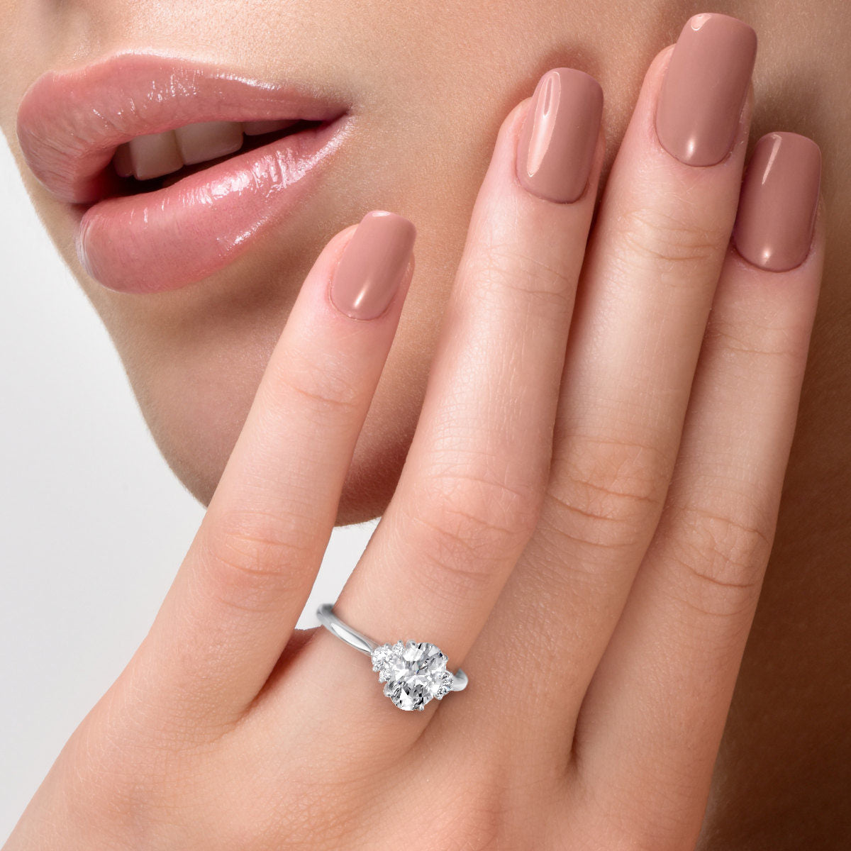 Jaci engagement ring in white gold
