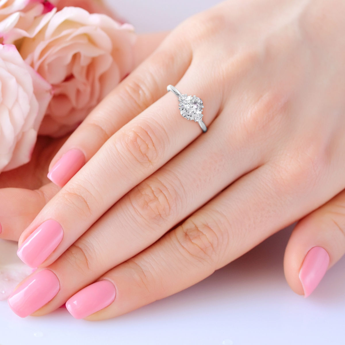 Jaci engagement ring in white gold