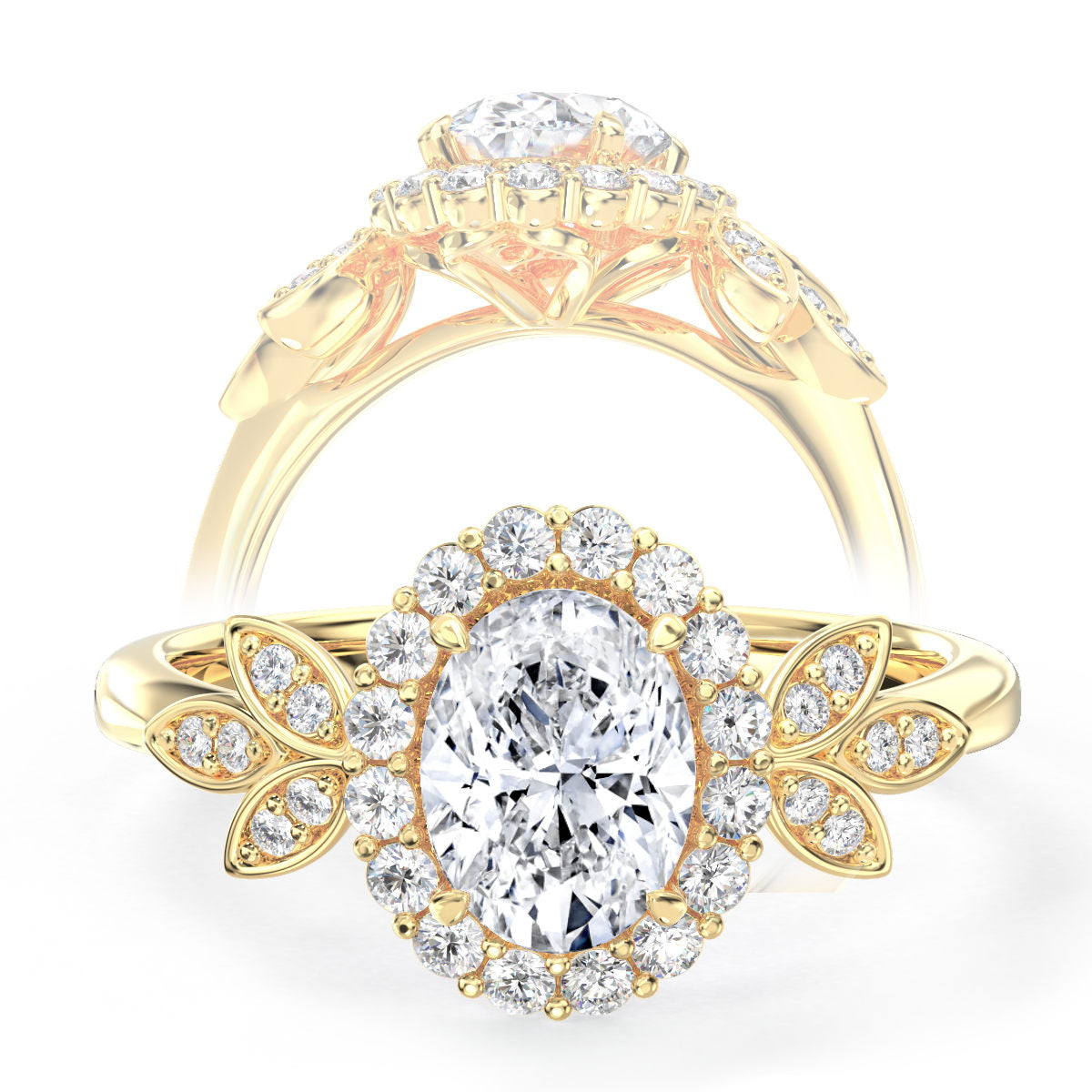 Emilia engagement ring in yellow gold