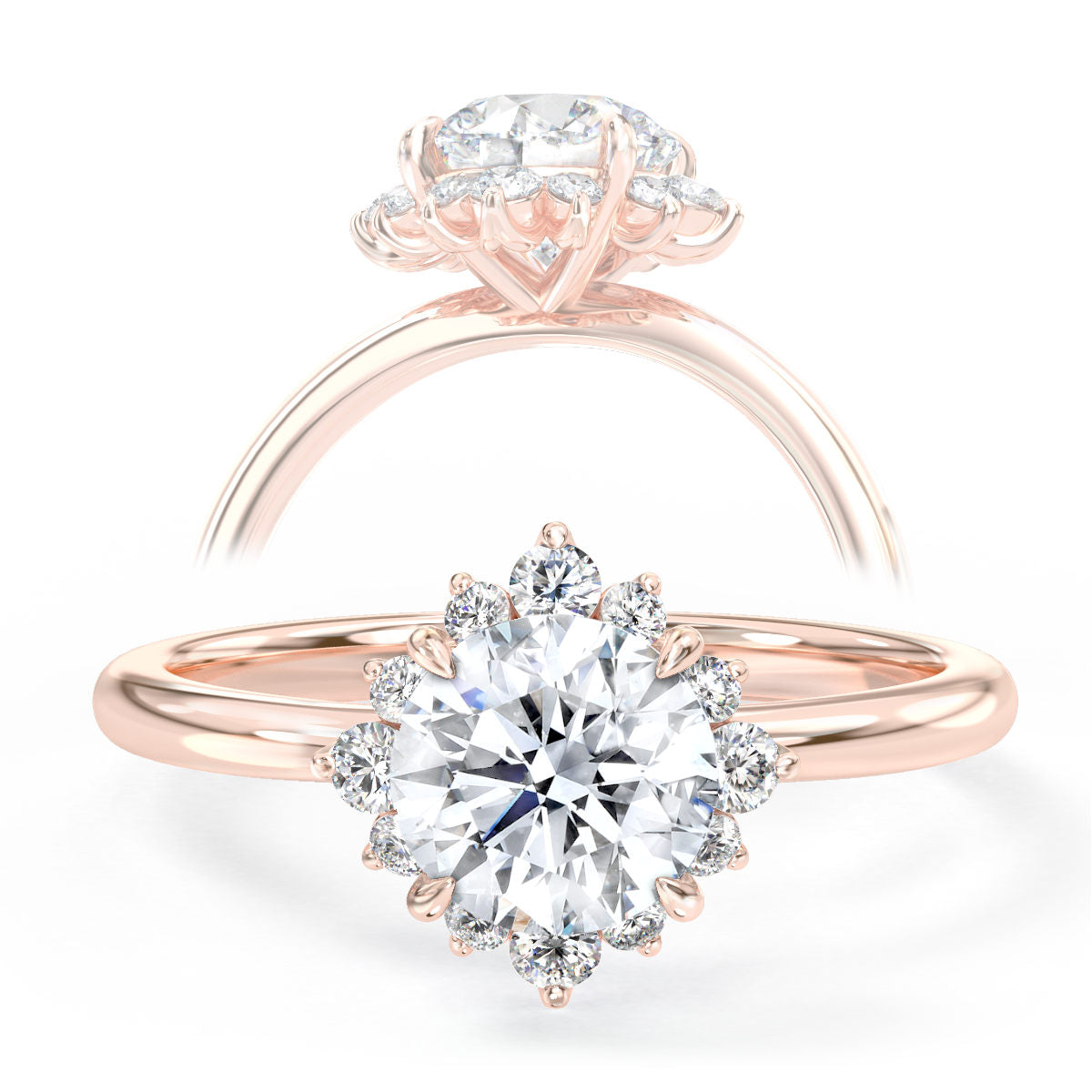 Darlene engagement ring in rose gold