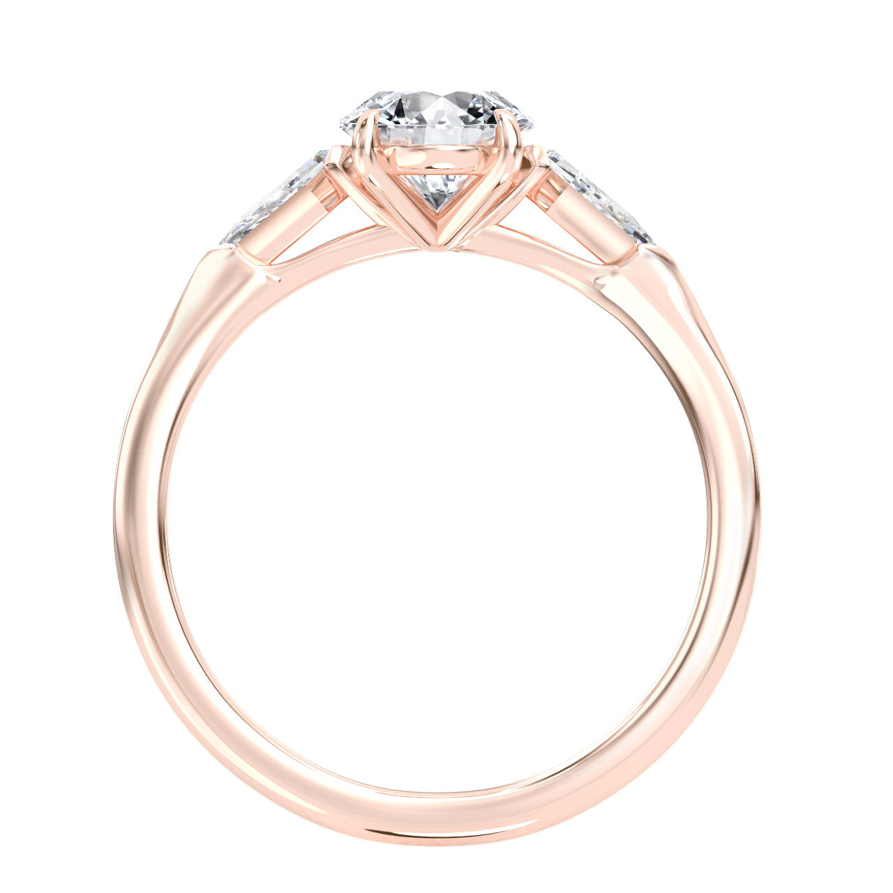 Finlee engagement ring in rose gold