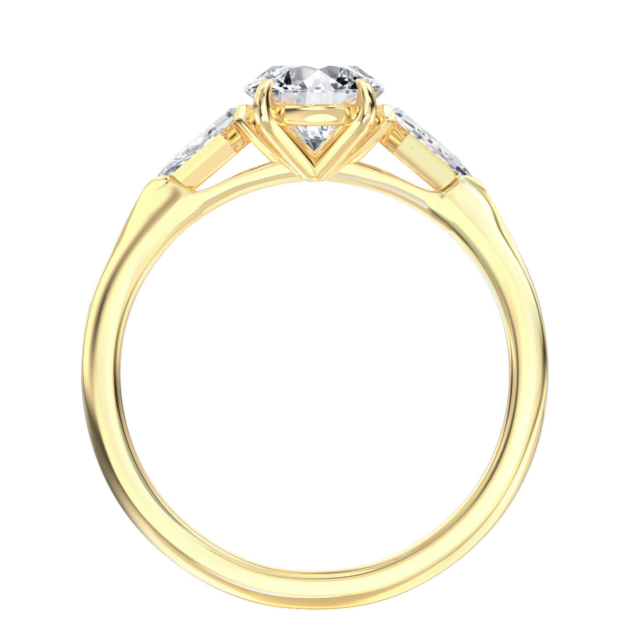 Finlee engagement ring in yellow gold