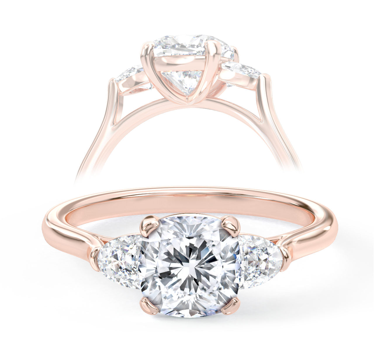 Benilde engagement ring in rose gold