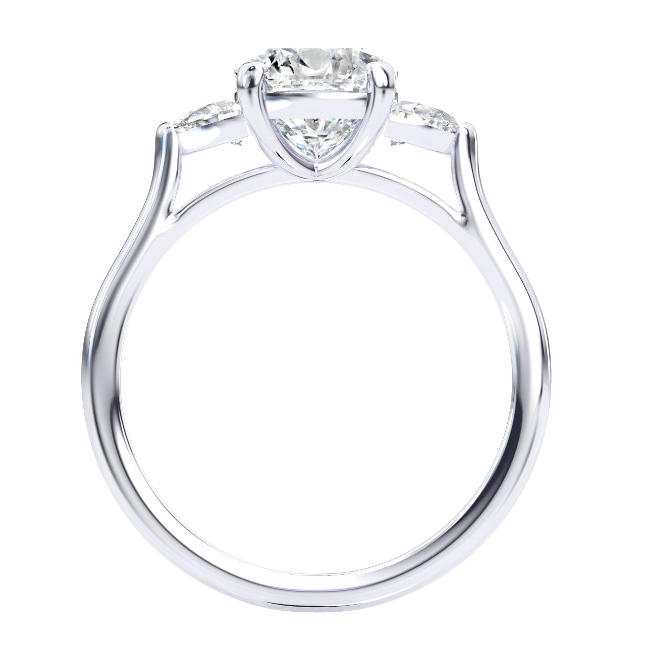 Benilde engagement ring in white gold