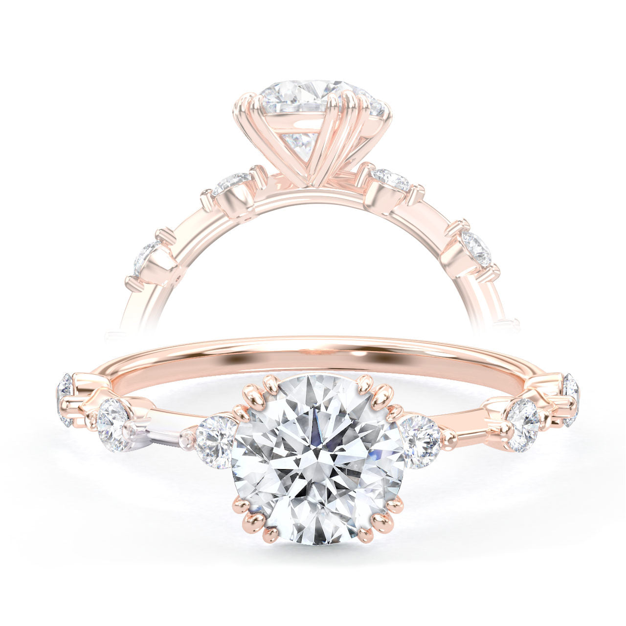 Eleri engagement ring in rose gold