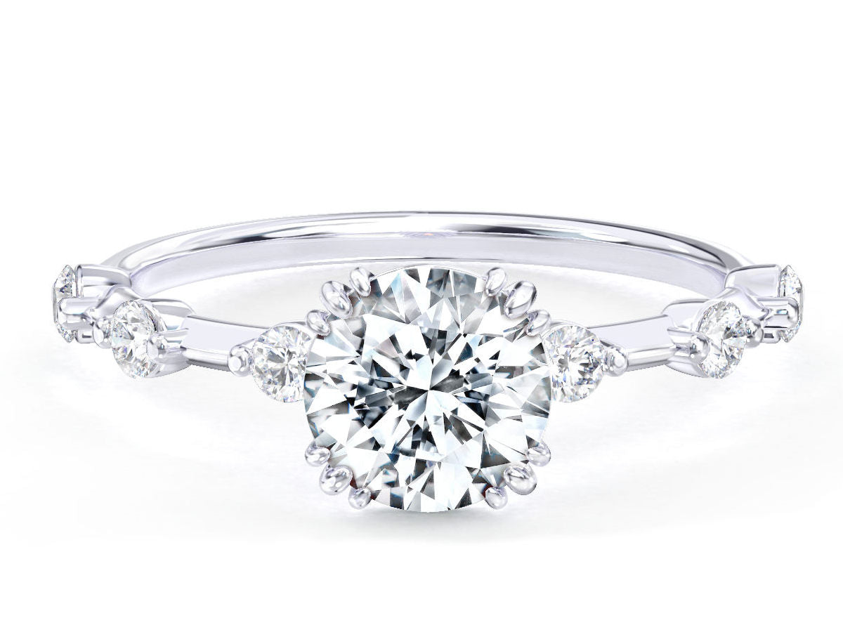 Eleri engagement ring in white gold