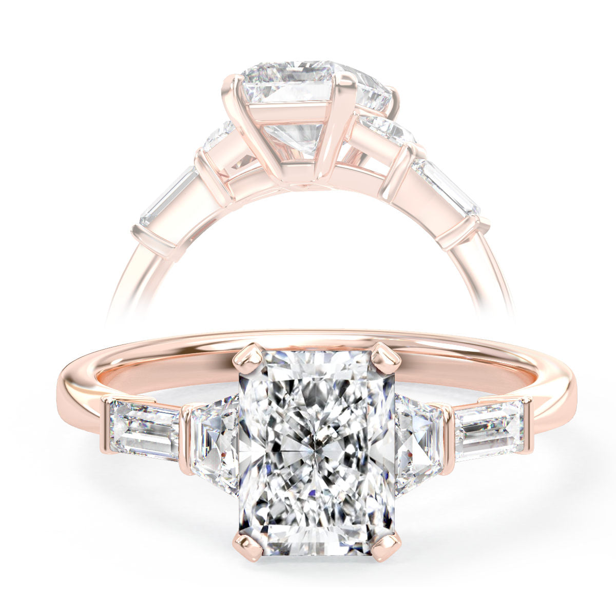 Adona engagement ring in rose gold