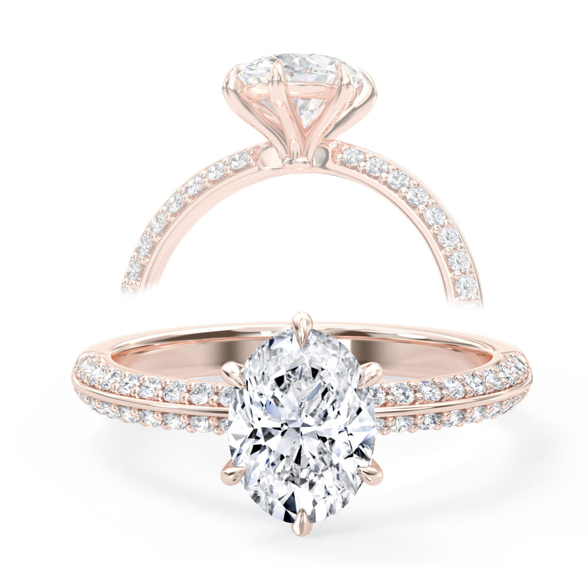 Alexis engagement ring in rose gold