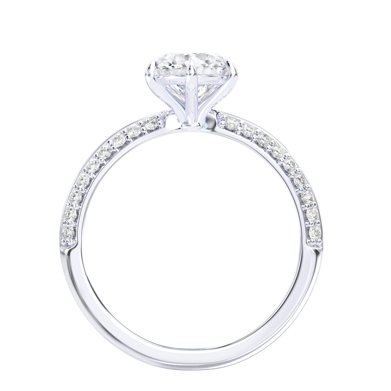 Alexis engagement ring in white gold