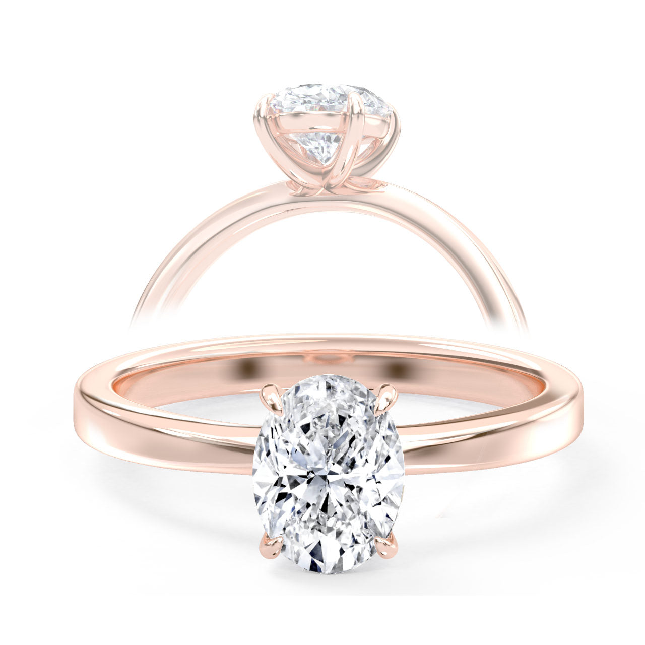 Eleanor engagement ring in rose gold