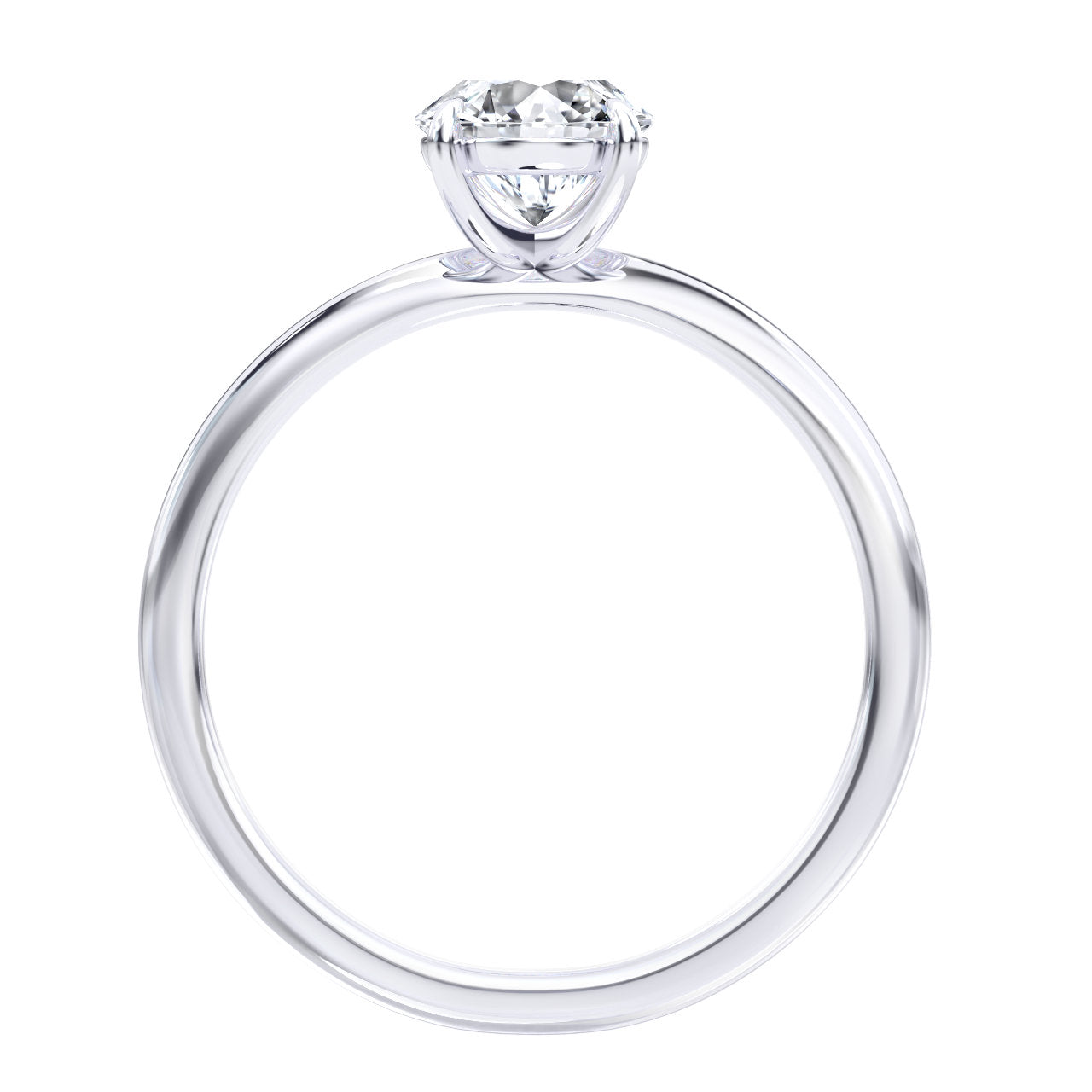 Eleanor engagement ring in white gold