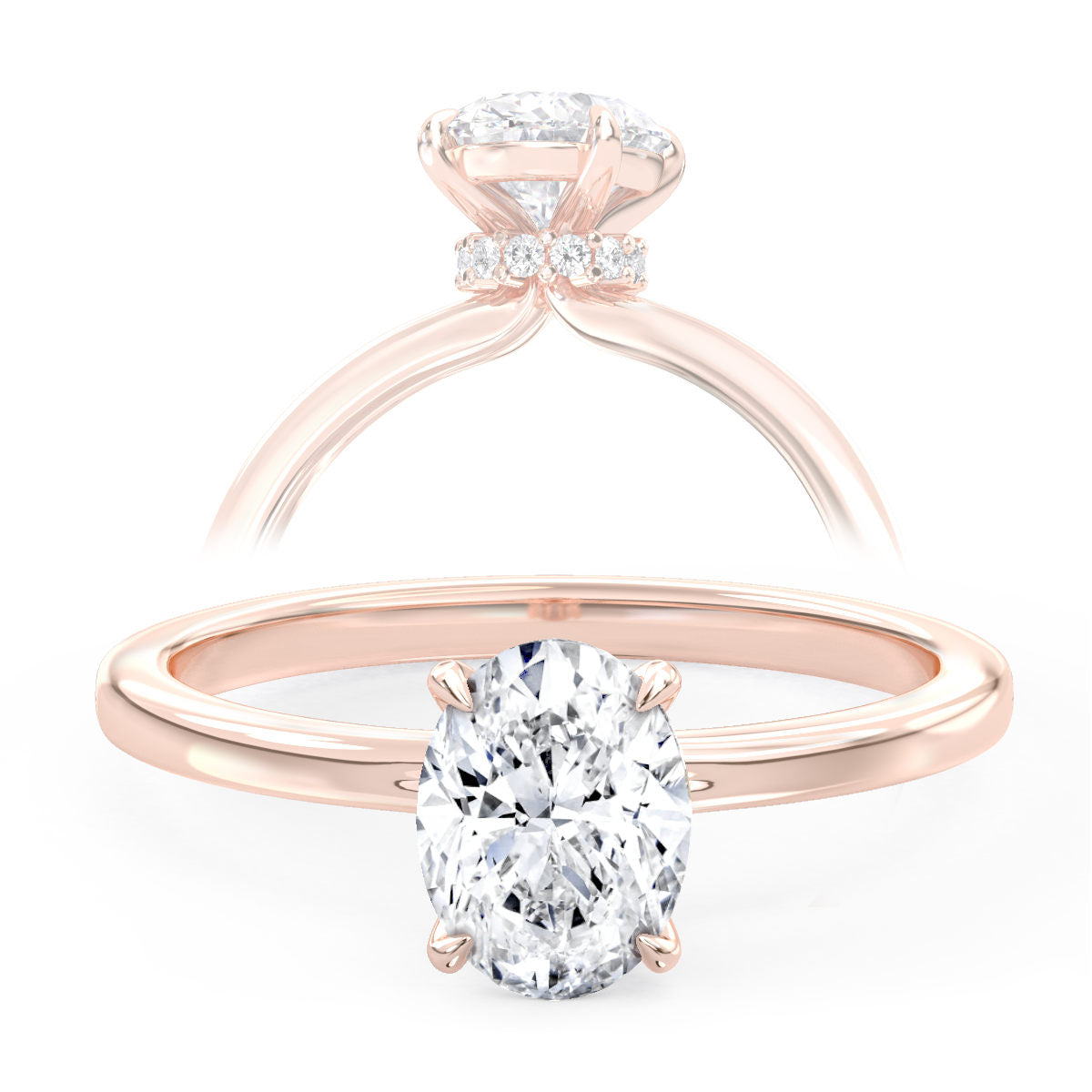 Daniela engagement ring in rose gold