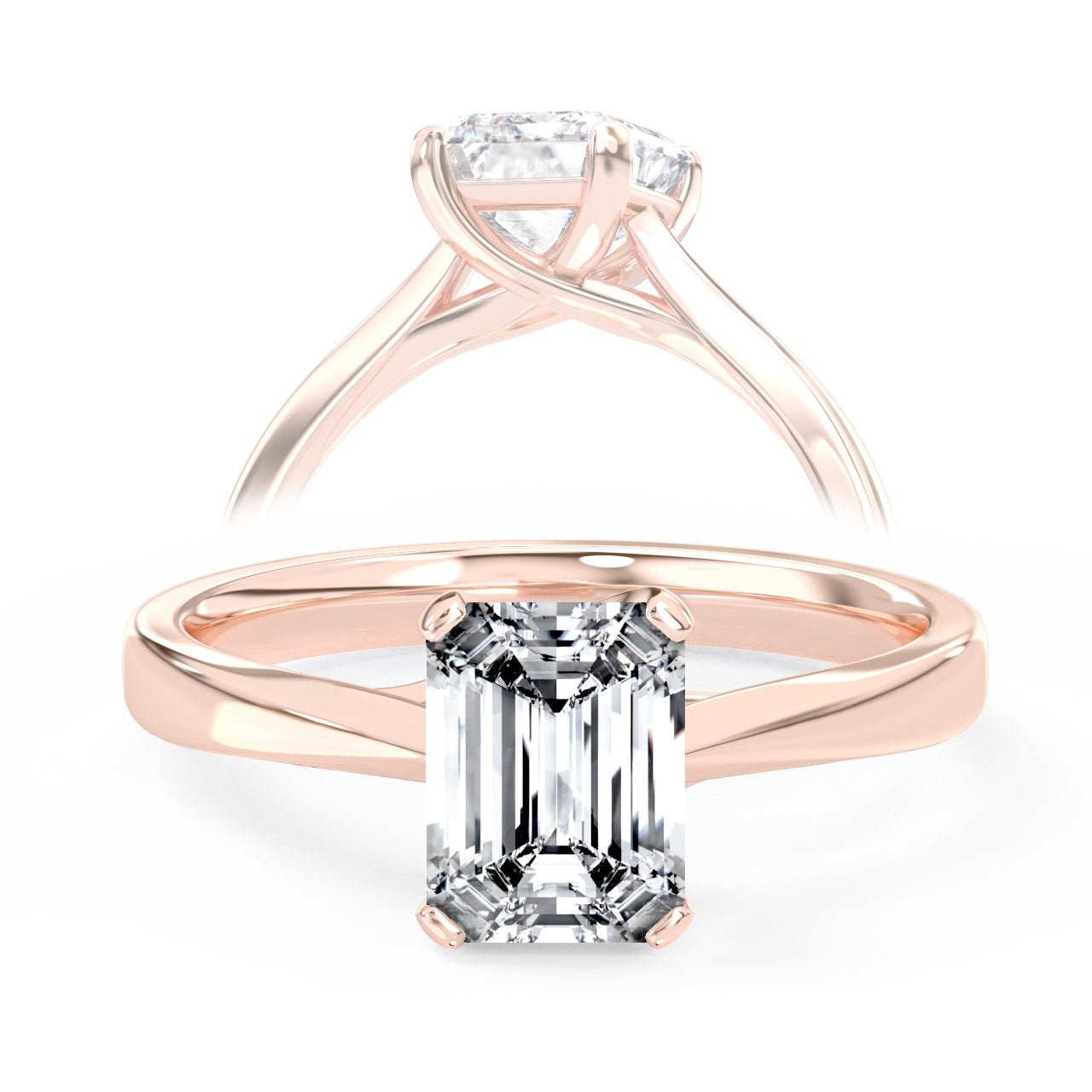 Aderyn engagement ring in rose gold