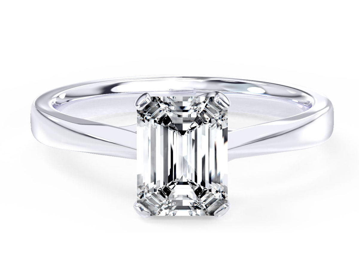 Aderyn engagement ring in white gold