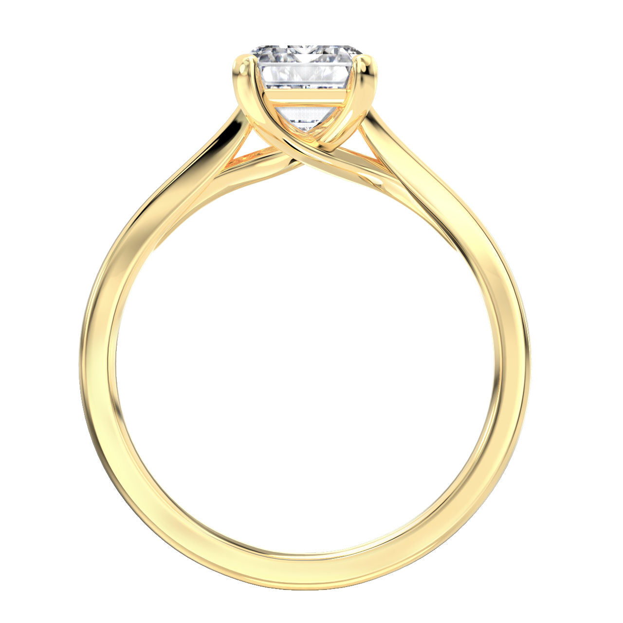 Aderyn engagement ring in yellow gold