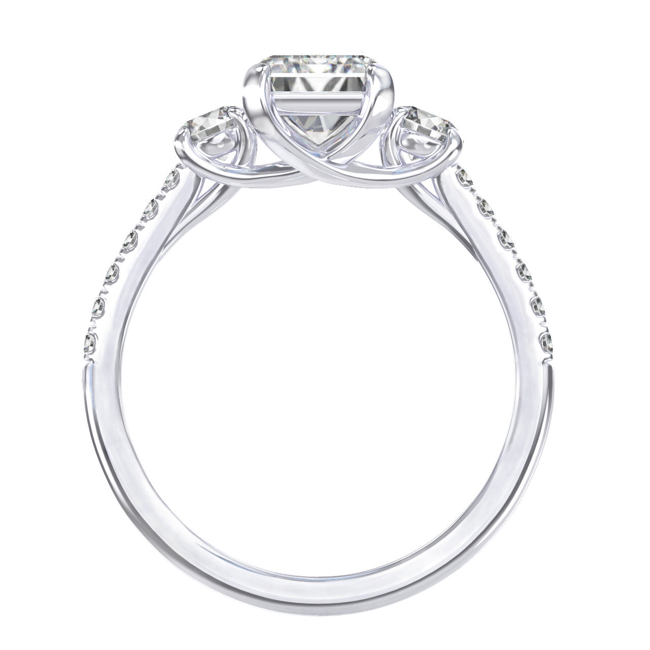 Allora engagement ring in white gold