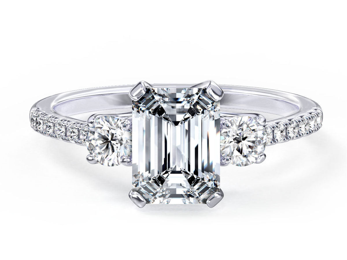 Allora engagement ring in white gold