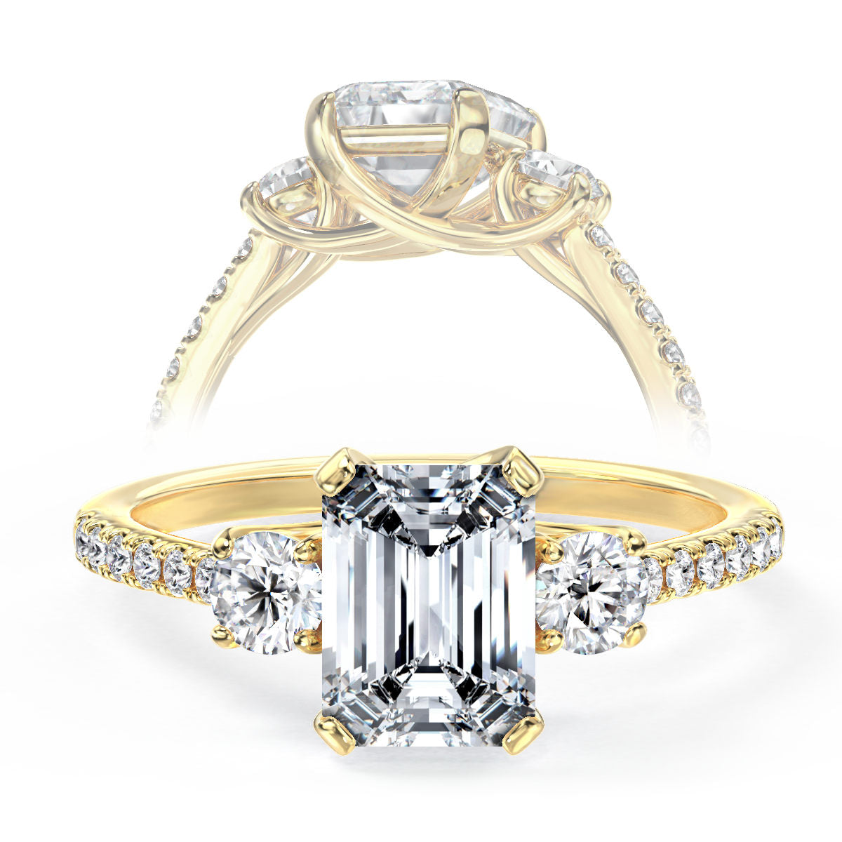 Allora engagement ring in yellow gold