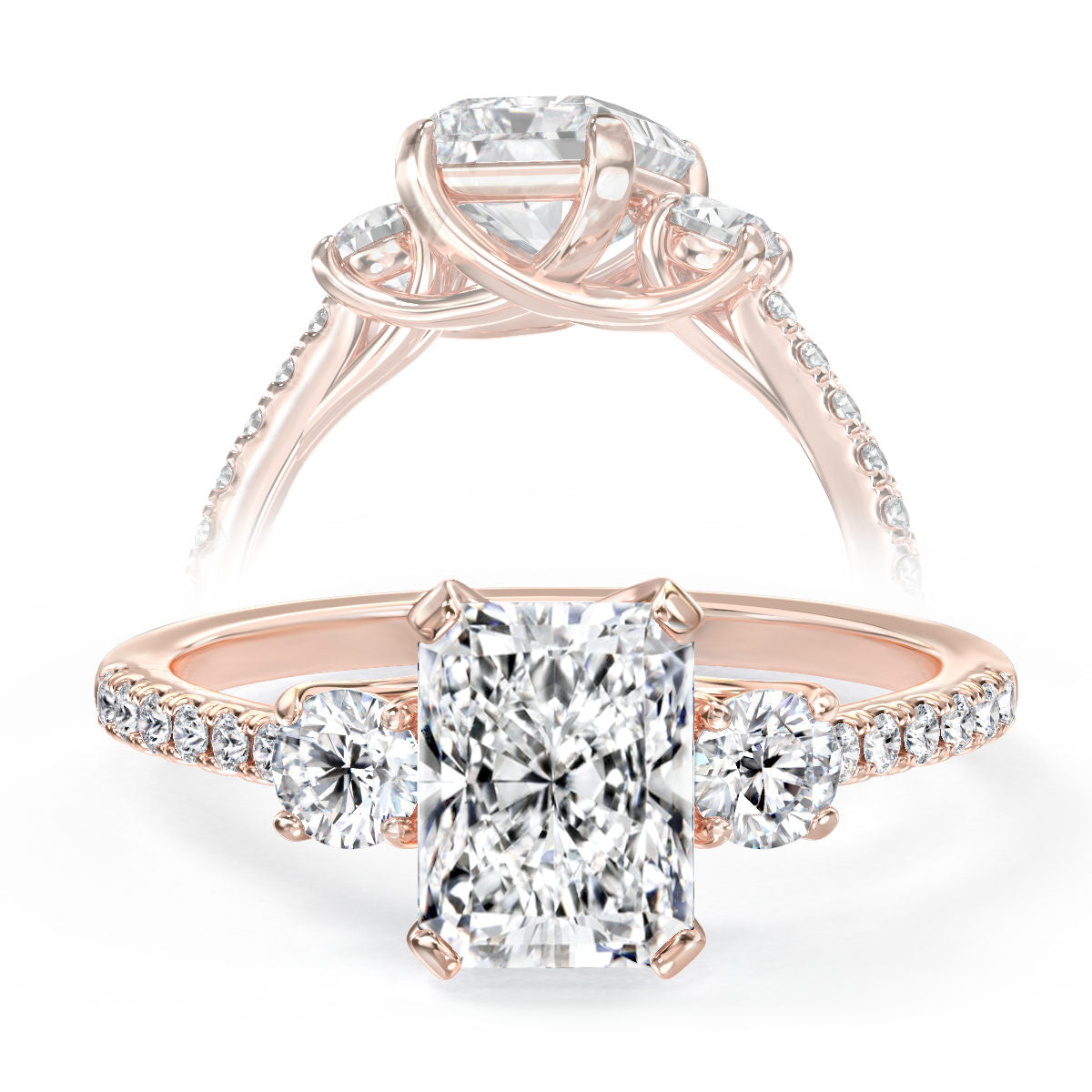Alba engagement ring in rose gold