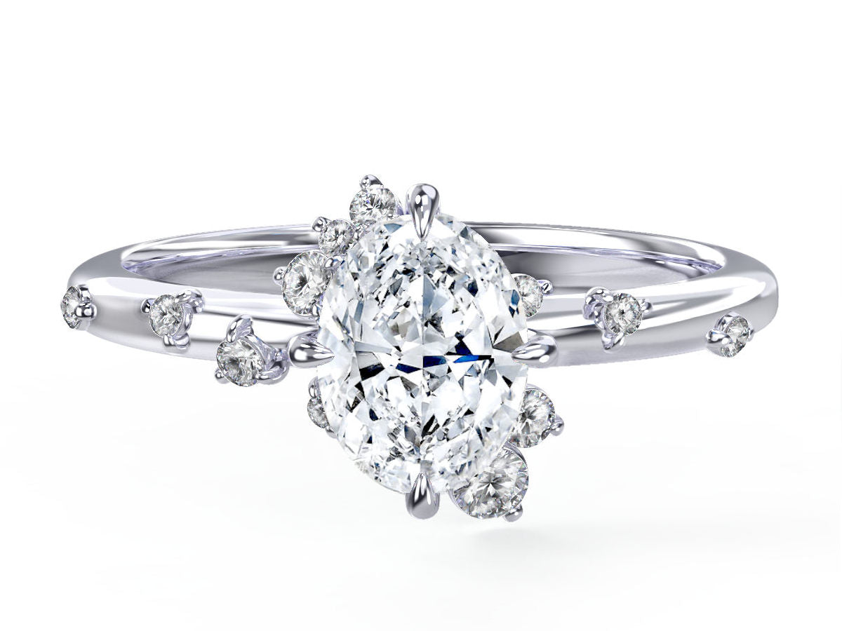 Ames engagement ring in white gold