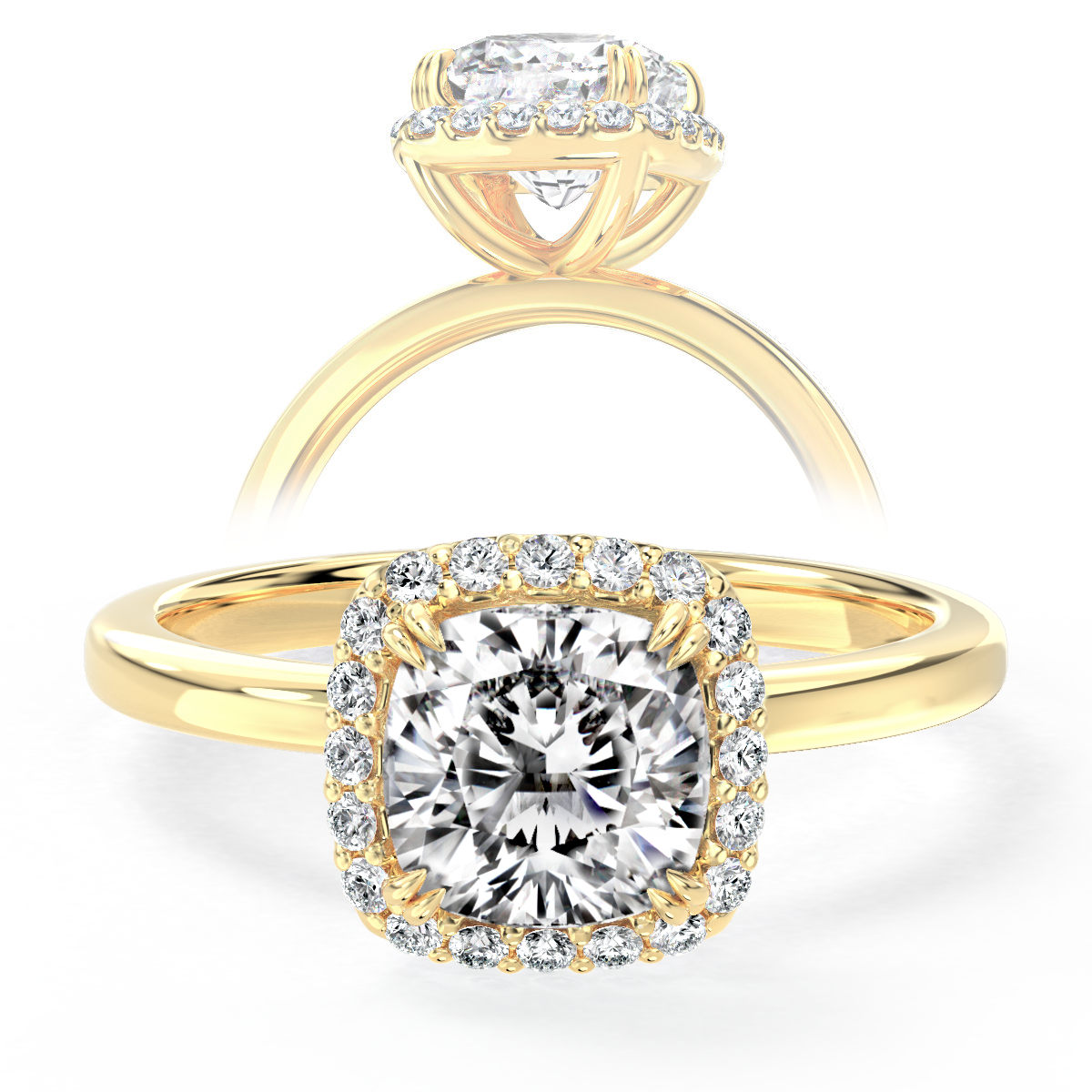 Bernadette engagement ring in yellow gold