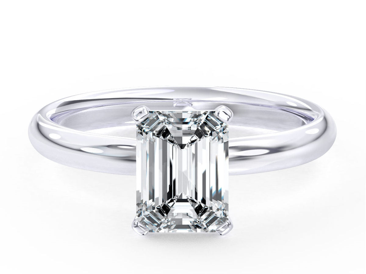 Ama engagement ring in white gold
