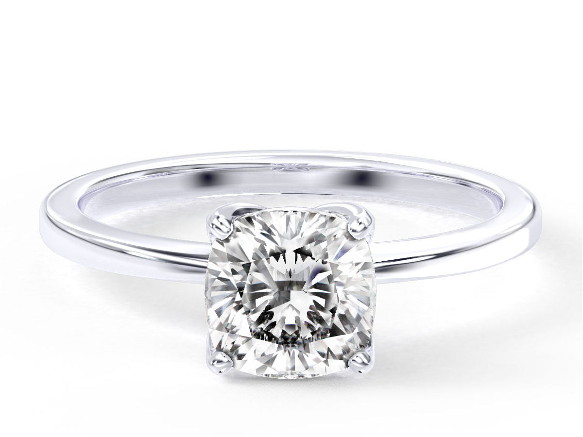 Aviva engagement ring in white gold