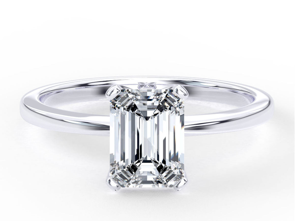 April engagement ring in white gold