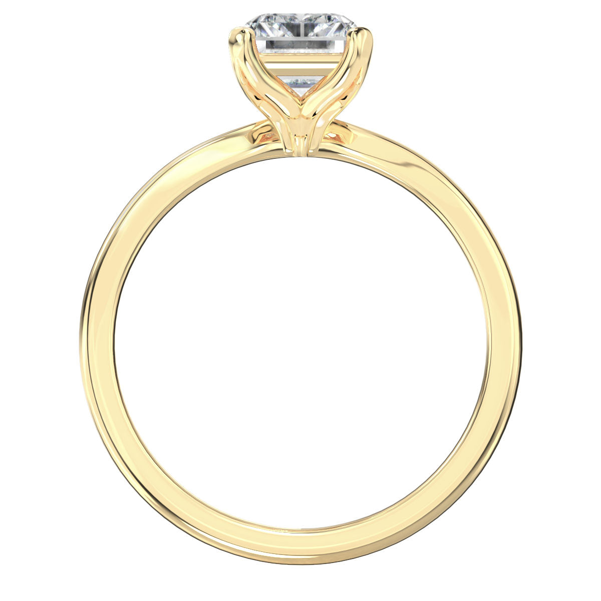 April engagement ring in yellow gold