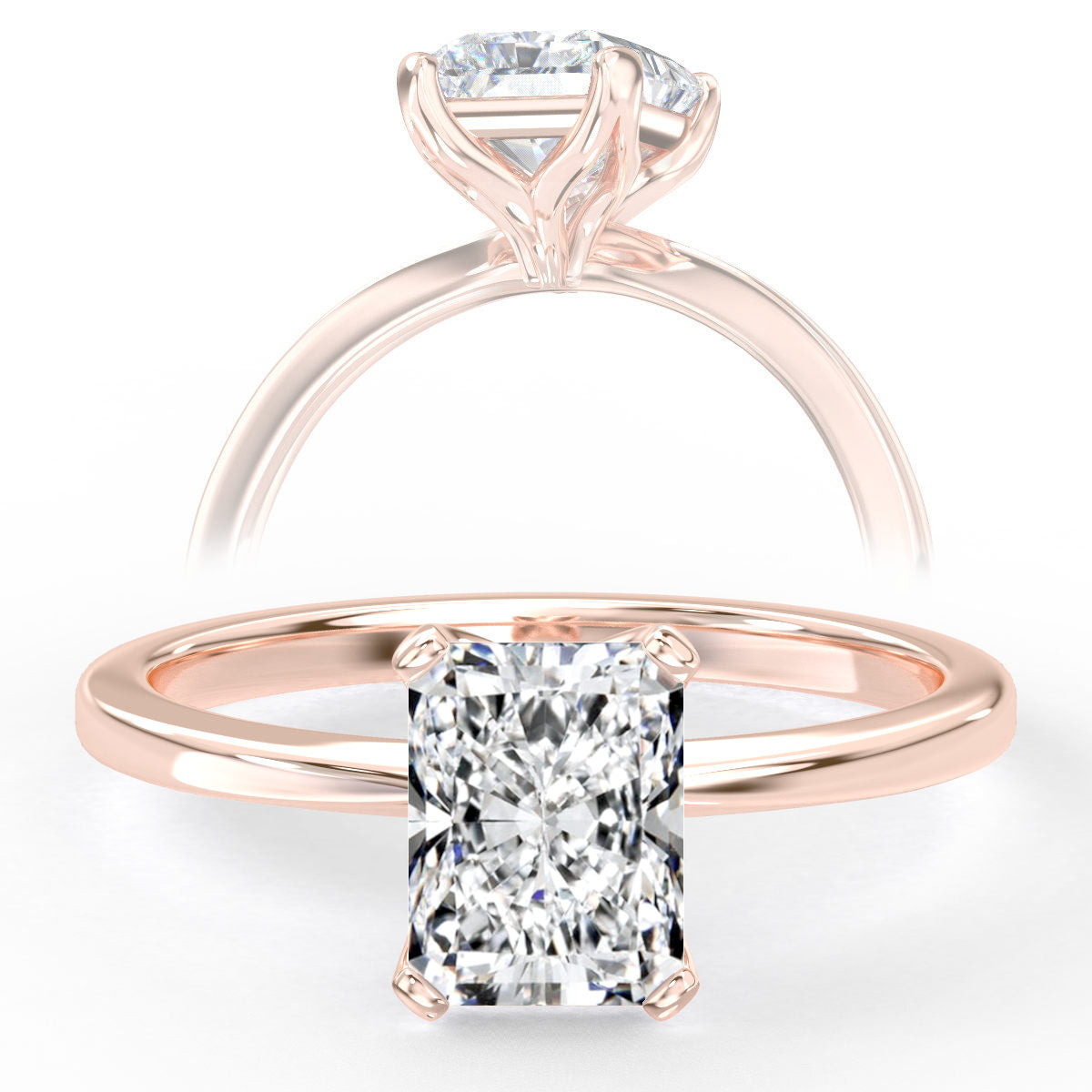 Ariene engagement ring in rose gold