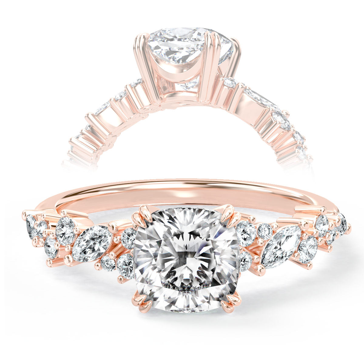 Debbie engagement ring in rose gold