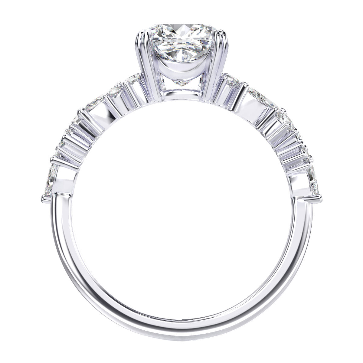 Debbie engagement ring in white gold