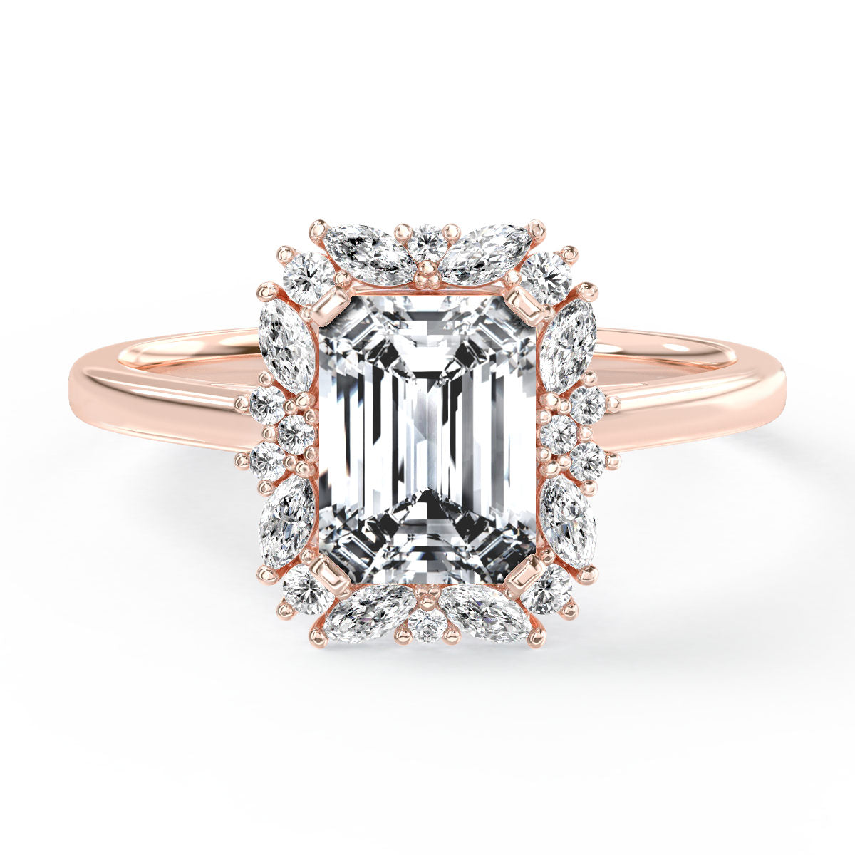 Adonia engagement ring in rose gold